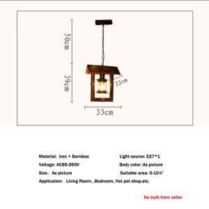 Buy cheap Loft Style Antique Chandelier Retro Nostalgic Lamp Restaurant Bar Aisle Balcony Bamboo Pendant Light(WH-VP-144) from wholesalers