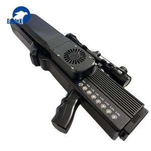Buy cheap Long Range 1.5KM 8 Channel Portable Anti Drone Jammer Gun Wideband Interference from wholesalers