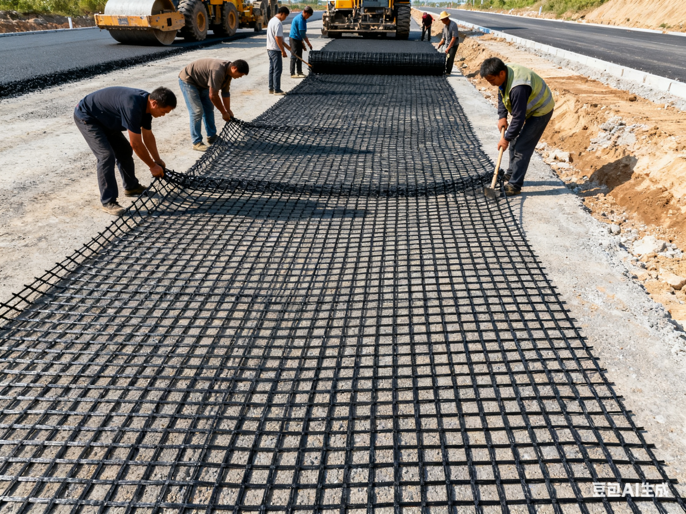 Buy cheap Soil Stabilization Warp Knitting Polyester Biaxial Geogrid Reinforcement for Civil Engineering from wholesalers