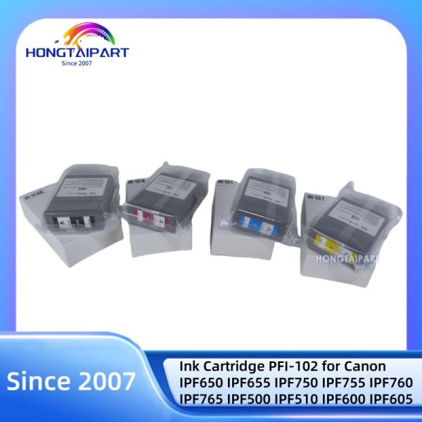Quality Ink Cartridge-MBK C M Y PFI-102 for Canon IPF650 IPF655 IPF750 IPF755 IPF760 IPF765 IPF500 IPF510 IPF600 IPF605 IPF610 IPF710 IPF650 IPF750 for sale