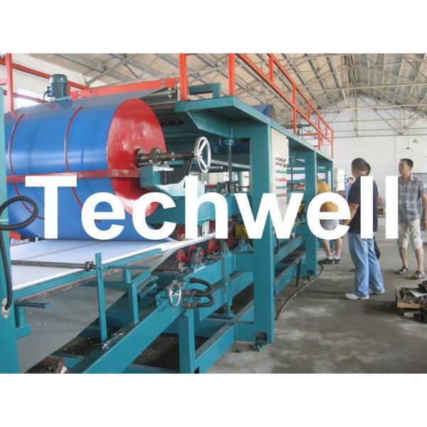 Steel Tile PU Foam Sandwich Panel Machine Line For Roof Wall Sandwich Panels