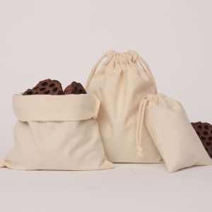 Buy cheap Personalize LOGO cotton bag drawstring blank pouch from wholesalers