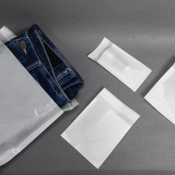 Buy cheap 100% Biodegradable Eco Friendly Small Paper Pouch Glassine Waxed Paper Mailing Bags from wholesalers
