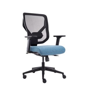 China Blue Foam Seat Mid Back Ergonomic Office Chair Mesh Computer Task Chairs on sale