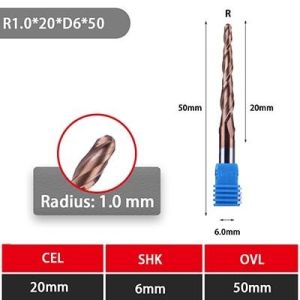 Buy cheap 4 Flutes 3/8" TiN Coated Tapered End Mills from wholesalers