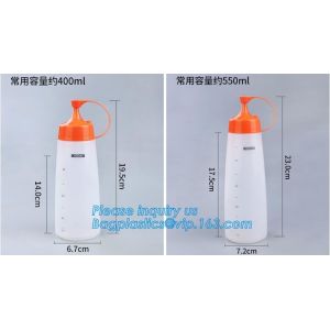 Food grade LDPE soft squeeze chili hot tomato sauce ketchup plastic bottles,16oz