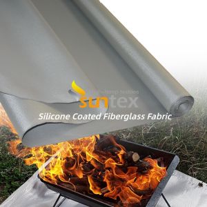 Buy cheap Double Sided Silicone Coated Fiberglass Fabric with Temperature Resistance -50°C to 500°C, 400 g/sqm Weight and 0.3 mm Thickness from wholesalers
