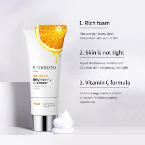 Buy cheap Vitamin C Hyaluronic Acid Cleanser Natural Organic Orange Extract Oil Control Whitening Pore Cleaning for Fragrance All Skin from wholesalers