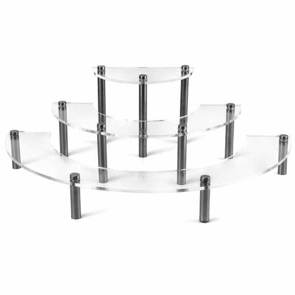 Buy cheap Clear Acrylic Display Stand 1 Pack Half Moon Server Cupcake Dessert Collections from wholesalers