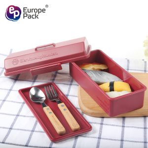 Buy cheap Portable lunch box with cutlery can microwave plastic sushi box from wholesalers