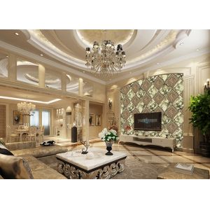 Buy cheap Luxurious Background Removable Reusable Wallpaper Diamond Marble And Wooden Pattern from wholesalers