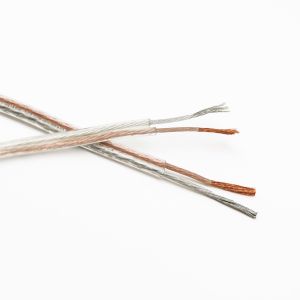 Buy cheap Gold And Silver Wire Transparent Audio Cables 100meter/Roll 2 Cores 300/300V from wholesalers