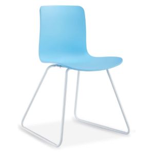 Buy cheap modern plastic dining chair with metal leg from wholesalers
