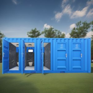 Modern Design Flat Pack Container for Public in 20ft Mobile Trailer Bathroom