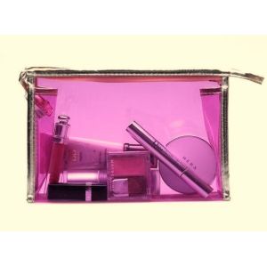 Buy cheap Customized Transparent Waterproof Zipper Plastic Travel PVC Cosmetic Bag from wholesalers