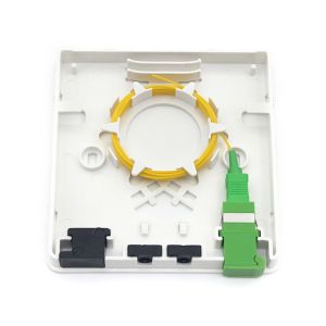 Buy cheap 2 Ports FTTH Wall Box Indoor Optical Outlet With SC Simplex LC Duplex Adapters from wholesalers