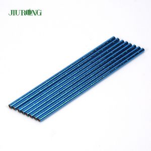 Buy cheap Blue Coated Biodegradable Paper Straw Disposable Straight Tube Custom logo from wholesalers