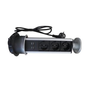 Cable Management Pop Up Kitchen Counter Outlets PC Flame - Resistant Material