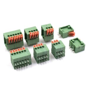 2.54mm Pitch PCB Board Screwless Spring Crimping Terminal Blocks Vertical Wiring