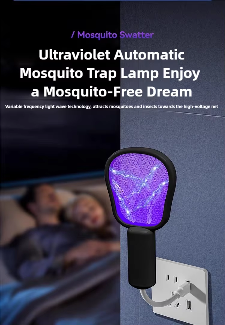 Buy cheap JZ 3 in 1 USB Type Portable Mosquito Lamp with Night Light and High Voltage Swatter Safe Wet Bug Zapper Solid State from wholesalers