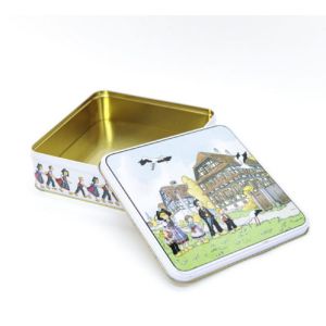 Buy cheap Rectangular Candy Cookies Metal Tin Biscuit Tin Container from wholesalers