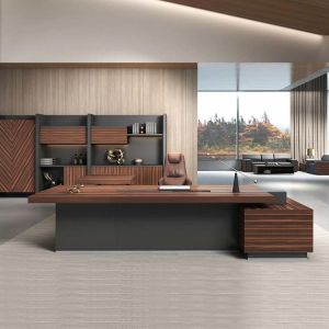 Thickness 50mm Executive Writing Desk Melamine Modern CEO Office Desk