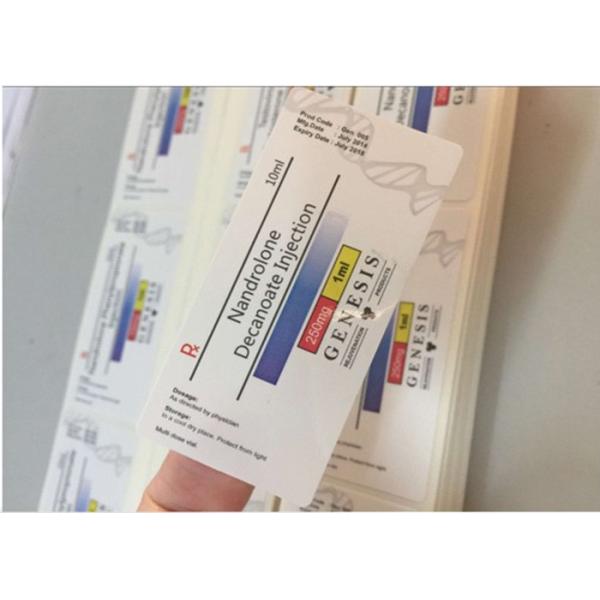 Buy cheap Nand Decanoate Glass Vial Labels Square Shape Glossy Lamination Surface from wholesalers