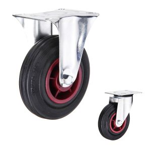Buy cheap PP 8 Inch 284lbs Capacity Rubber Casters With Fixed Plate from wholesalers