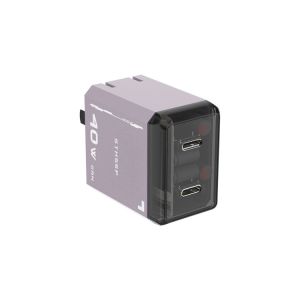 Buy cheap Original 40w Uk Eu Us Plug Super Fast Charging Charger With 2 Type C for Gan PD Quick Wall Mobile Phone Charger from wholesalers