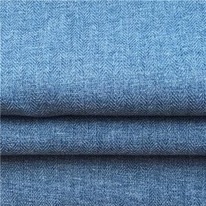 Double Color Fishbone Cloth Polyester Spandex 160D ATY Herringbone Fabric For