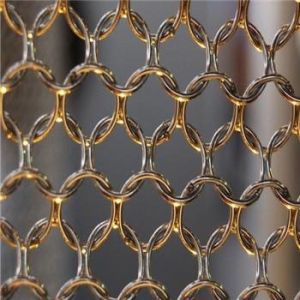 Buy cheap Golden 1.2mm Aluminum Chain Link Mesh Curtain Powder Coated from wholesalers