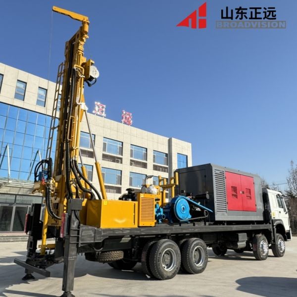 Quality Highly precise and powerful multi-functional on-board water well drilling rig for sale