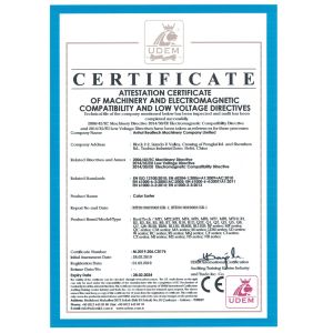 Anhui RealTech Machinery Company Limited Certifications
