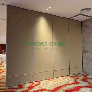 Fabric Surface Acoustic Folding Partition 80mm Thickness For Office