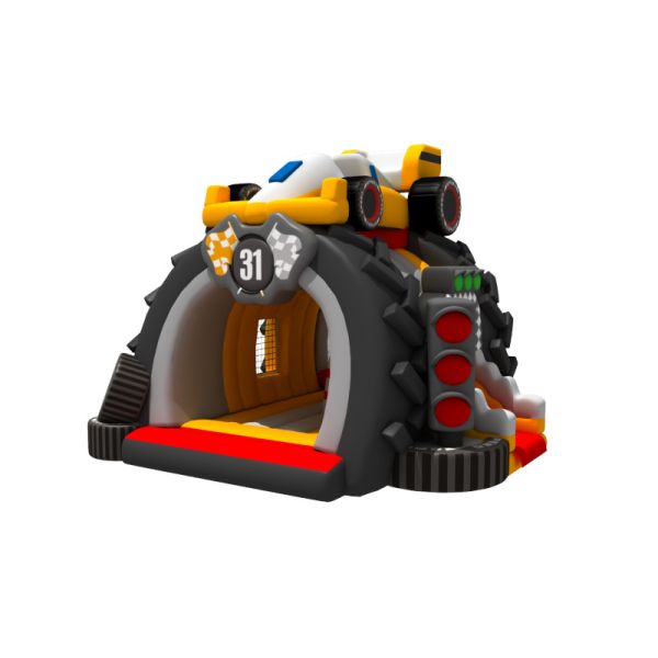 Buy cheap Racing Theme Tarpaulin Inflatable Combos Free Printing Black Tires from wholesalers