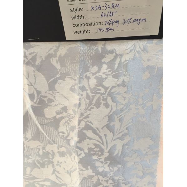 Quality polyester/rayon jacquard fabric yarn dyed for sale