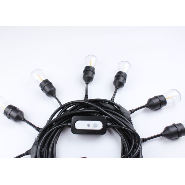 Quality 2200k-4000k 2 Filament S14 Commercial Grade LED String Lights for sale