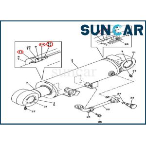 Buy cheap LZ011480 Blade Cylinder Seal Kit Excavator CX145C SR CX130C Case Seal Repair Kit from wholesalers