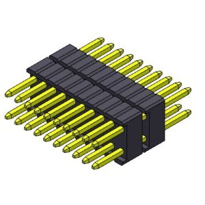 Pin Header Connector 1.27mm Serise Dual Row Stack Straight Type 1.27*2.54mm 2