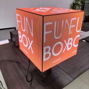 P2.5 P10 Flexible Led Video Display Wall 4 Sides Cube Logo Brand Custom Led
