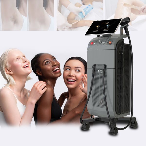Quality Titanium Ice Diode Laser Epilator Epilation Hair Removal Machine for Sale with 3 Wavelengths 755 808 1064nm All Skin Type for sale