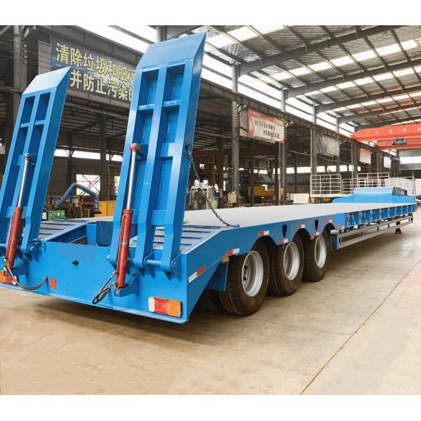 3/4 Axles 60-100 Ton Heavy Duty Lowbed Transport Trailer with Multi Axle