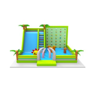 China Tropical Inflatable Playground Fun Zone Customized Obstacle Climb on sale