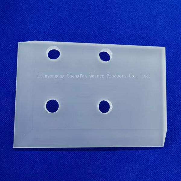 Quality Customize Frosted Thick Wall Square Sheet Quartz Cutting Punch Plate for sale