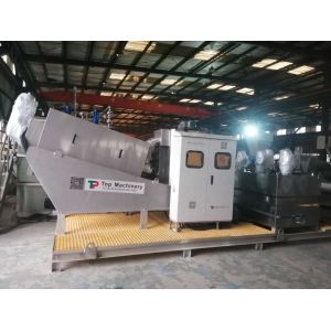 Buy cheap 1.47kw Screw Press Sludge Dewatering Machine for Slaughtering Sewage Efficiently from wholesalers