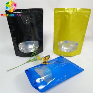 Buy cheap Glossy Surface Stand Up Zipper Pouch Bags Aluminum Foil Smell Proof With Window from wholesalers