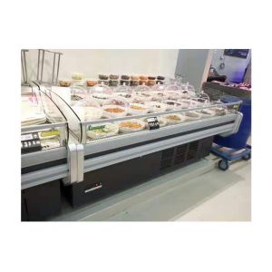 Multifunctional Glass Square Refrigerated Deli Showcase Single temperature Deep