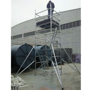 Buy cheap Folding Aluminium Scaffold Tower Ladder Frame Mobile Aluminum Scaffolding from wholesalers