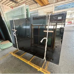 China Solar Control 11.52mm Gold Reflective Tempered Laminated Glass on sale