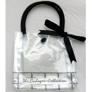 SGS 0.25mm Transparent PVC Tote Bag , Resealable Clear Plastic Tote Bags With